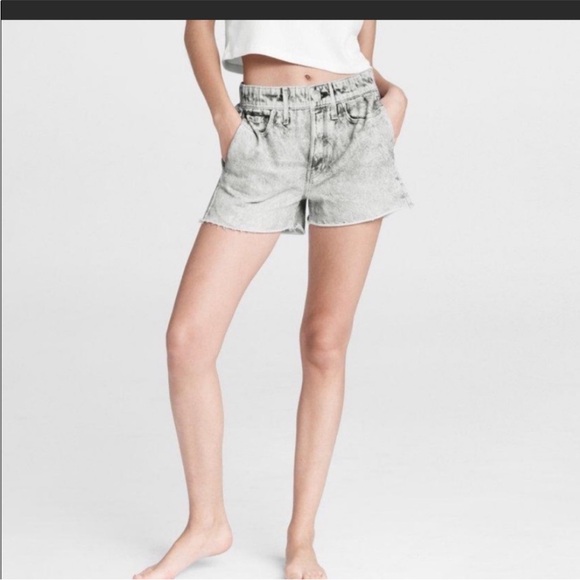 Rag and Bone Miramar Cotton Sweat short Grey Acid Wash Pockets Trendy Sz L NEW - Picture 4 of 12